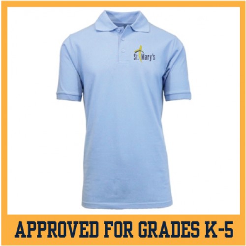  A+ Youth Polo - Light Blue